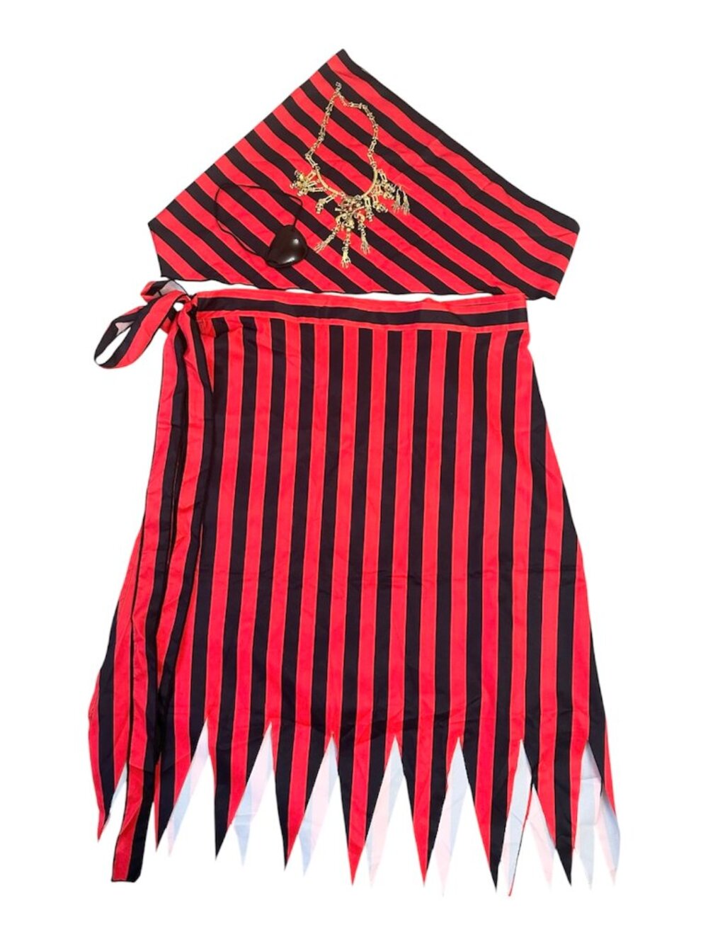 Womens Pirate Skirt with Accessories Halloween Costume One Size Pre-owned